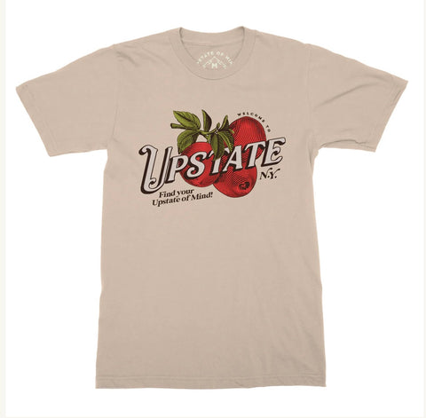 Welcome to Upstate T Shirt Upstate of Mind Light Tan