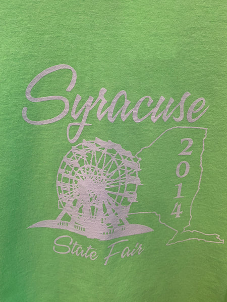 Neon Green 2014 New York State Fair T Shirt XL