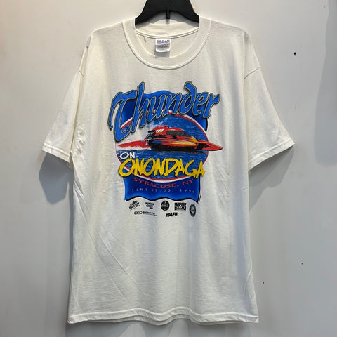 Thunder On Onondaga Syracuse NY Tee White XL