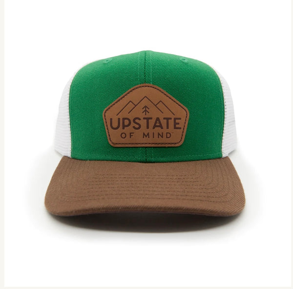Upstate of Mind Signature Trucker Snapback Hat Forest Green