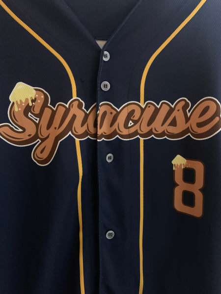 2018 Gameworn Salt Potatoes Jersey (Syracuse Chiefs) Fits like a Large Made in USA