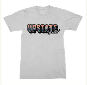 Sunset T Shirt by Compas Upstate of Mind Ash Heather Light Gray