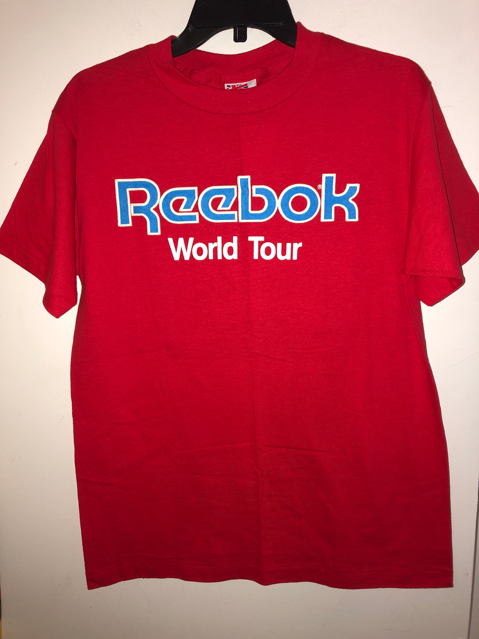 Deadstock Vintage 1988 Reebok World Tour Olympics T Shirt Fits a Medium Made in USA