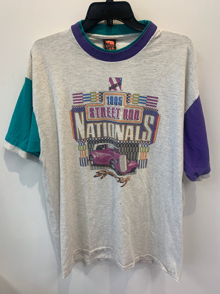 Vintage Syracuse Nationals Street Rod T Shirt Fits L/XL Made in USA