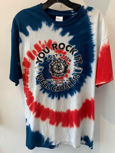 Tie-Dye "You Rock It, We'll Crock It" T-Shirt, Size Large