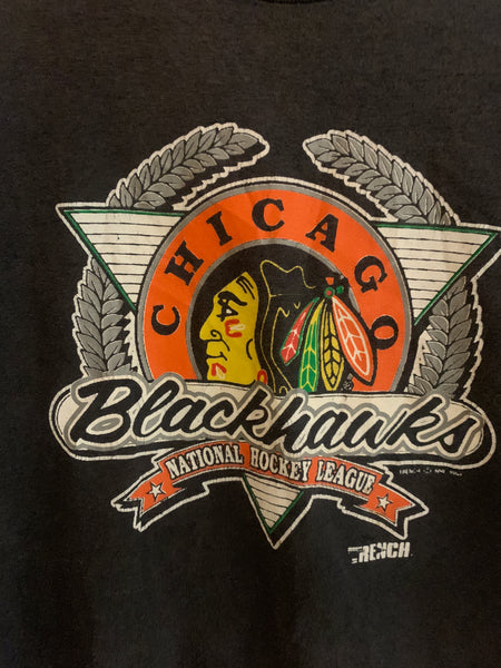 Vintage Chicago Blackhawks T-Shirt Youth Medium Made In USA