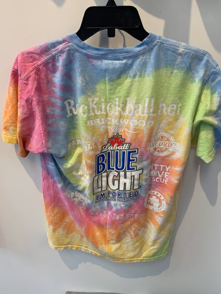 Tie Dye Labatt Blue Rochester Kickball League T Shirt