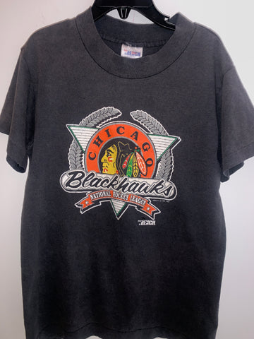 Vintage Chicago Blackhawks T-Shirt Youth Medium Made In USA