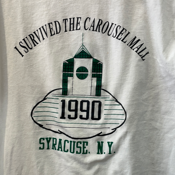 Vintage 1990 “I Survived The Carousel Mall” T-Shirt, Fits a M/L
