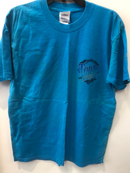 Vintage Blue Wegmans Top 100 t-shirt size Large
