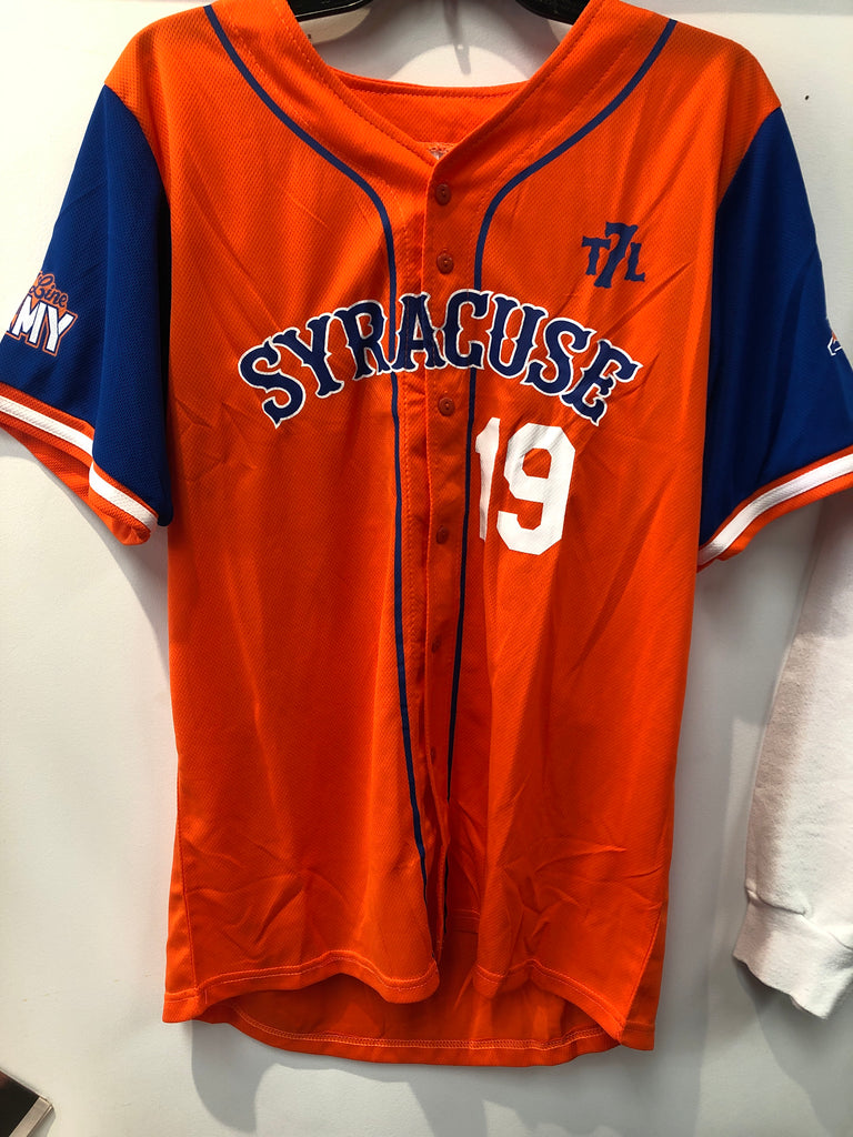 Syracuse Mets OT Black Replica Embroidered Jersey