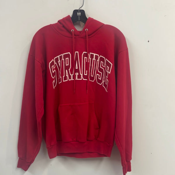 Vintage Syracuse Red Spellout Hoodie Sweatshirt Medium SS836