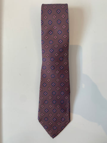 Learbury Purple Flower like pattern tie