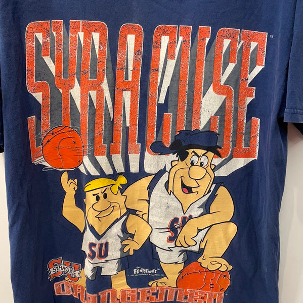 Extremely Rare Vintage Syracuse x Flintstones T Shirt Large TS199
