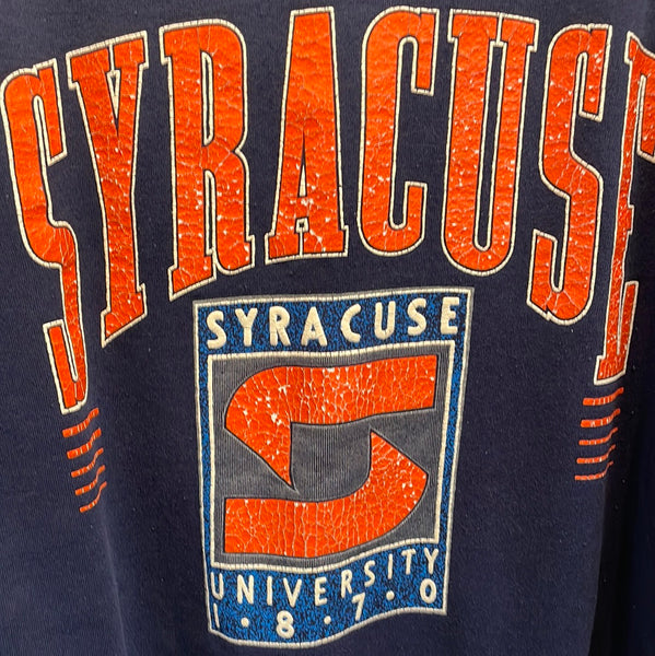 Vintage Syracuse Sweatshirt w/ interlocking S Logo X-Large SS715