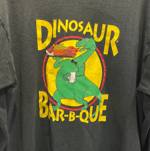 Long Sleeve Dinosaur BBQ T Shirt w/ Flames Large