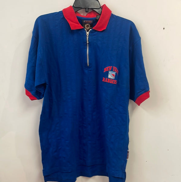 Vintage NHL New York Rangers Zip-Up Shirt TS377