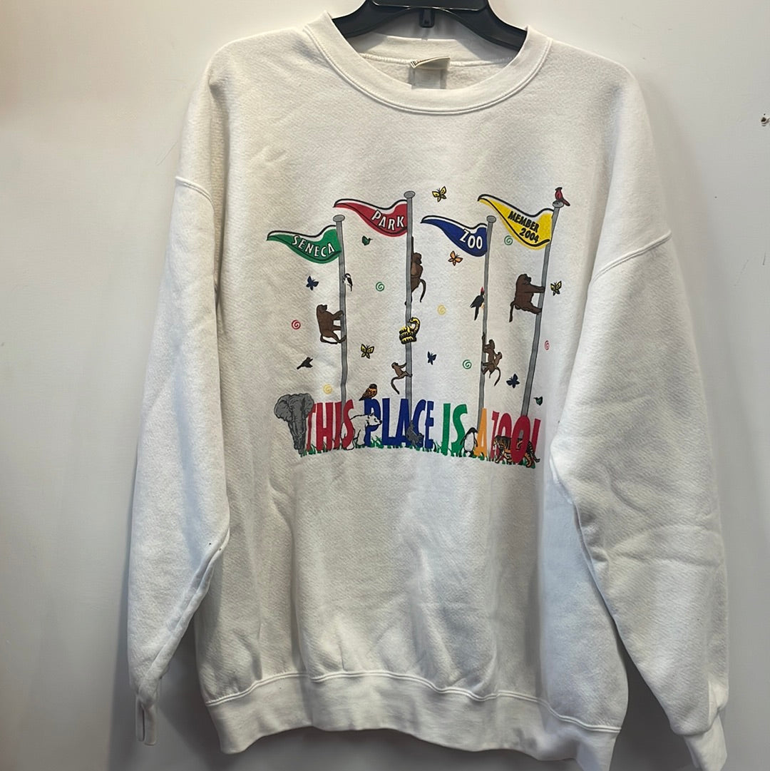 Vintage colorful Seneca Park Zoo Sweatshirt XL