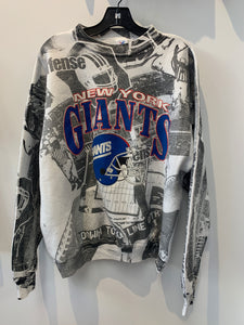 Vintage Allover Double Sided New York Giants Sweatshirt XLarge Made in USA