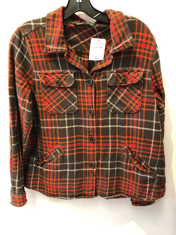 Woolrich Long Sleeve Plaid Shirt Jacket Womens Medium