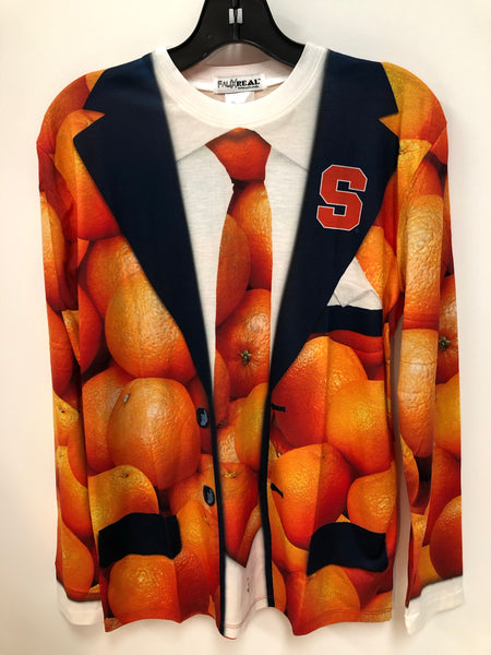 Syracuse University Orange Faux Suit Sublimated Long Sleeve T Shirt